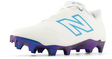 New Balance Women's Burnx4 Lacrosse Shoe, White/Black/Spice Blue, 4.5 UK