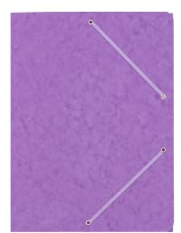 BIGO Pressspanmappen A4, 10er-Pack, aus 330 g/m² Presskarton, Violett | Dokumentenmappe mit Gummiband, Stabile Mappe für Büro, Schule & Archivierung