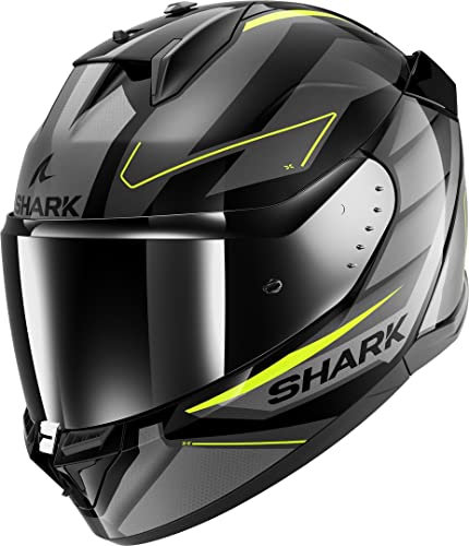 SHARK, Integraler Motorradhelm D-SKWAL 3 SIZLER Black / Grey / Yellow Kay, M