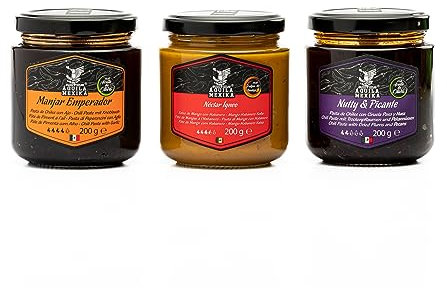 ÁGUILA MEXIKA | 3-Pack Escencial - Set de salsas picantes gourmet mexicanas - hechas a partir de ingredientes naturales y enteros.