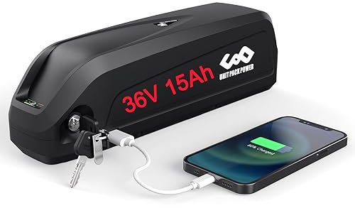 36V 15Ah Ebike Akku Li-ion Akku 540Wh Hailong Elektro-Fahrrad Batterie mit 25A BMS, passend für 36V 250W 300W 350W 500W 550W 700W Motor