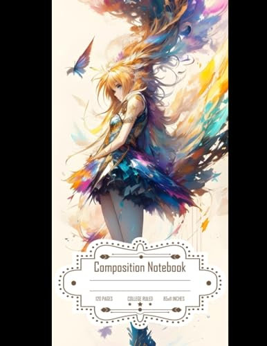 Composition Notebook College Ruled: Cute Girl with Magical Sense, Beautiful Anime Waifu Style, Size 8.5x11 Inches, 120 Pages
