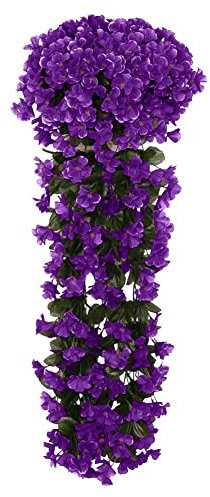 XIAOBAN Violette künstliche Party Dekoration Simulation Tag Blumenkorb Wandblume gefälschte Valentinstag M6U9 hängende Hochzeit Orchidee
