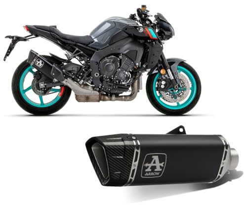 ARROW PISTA TITANIUM DARK SILENCER YAMAHA MT-10 '22 HOMOLOGATED TITANIUM DARK PISTA SILENCER, Metall