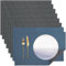 Banchif Platzsets Leinenimitat Tischsets Abwaschbar Tischsets Doppelseitigen Platzsets Stoff Platzdecken maschinenwaschbar 30 x 45 cm (Grau-Blau, Rechteckig Satz von 8)