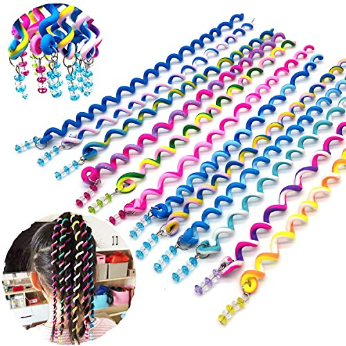 12 Colors Girls Hair Braid Clips, Hair Styling Twister Barrette, Spiral Spin Hair Tool Accessories for Birthday Pary, Bar, Wedding