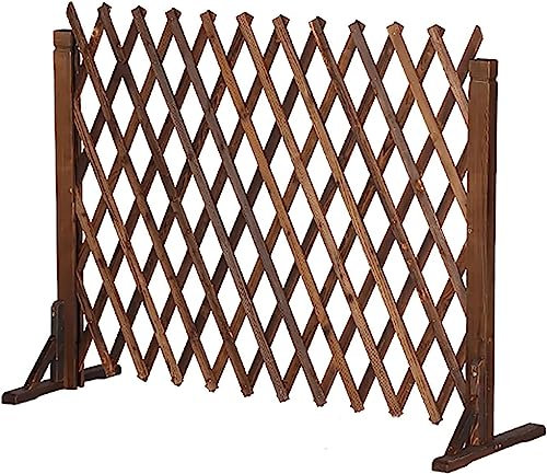 Holzzaun, freistehende Teleskop-Gitterelemente für den Außenbereich, Zaunelement zur Verwendung als Heimdekoration/Gartengitterdekoration/Haustierzaun (80 x 160 cm)