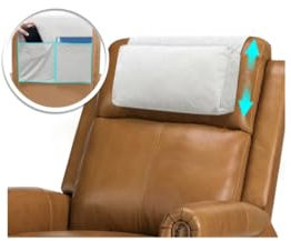 NEPPT Relaxkissen für Kopfstütze, Liegestuhl, Kopfkissen, Nackenstütze, Kopfstütze für Bürostuhl, Couch, Nackenkissen, Leder-Liegestuhlkissen, verstellbares Kopf- und Nackenkissen (grau)