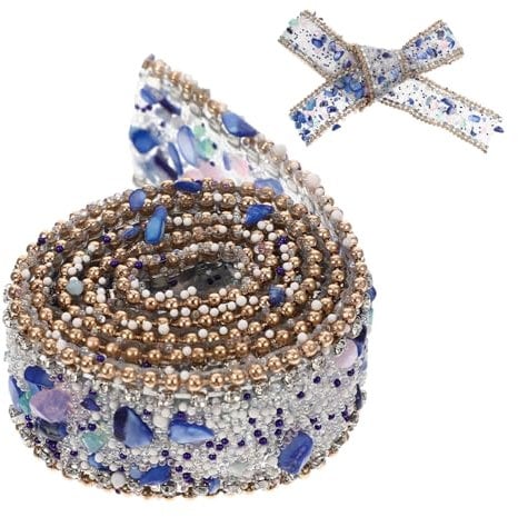 JEWEDECO 1 Rolle Multifunktions-strassband Zuschneidbare Kostümborte Dekorative Borte Zum Basteln Kleidungsbedarf Mit Schmelzkleber-design Hohe Temperaturbeständigkeit