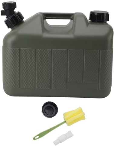 10L Wasserkanister Mit Hahn, Pe Camping Wassertank, Großer Auslauf Grün Auto Wassertank Für Wandern Picknicks Notfa