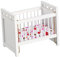 ERINGOGO 1Stk Puppenhaus Krippe Mini- Puppenhausboden Miniatur babybett Spielzeug zum Puppenhausbau Babywiege Spielzeug für Kinder kinderspielzeug Mini-Möbel Krippenminiatur Birke Weiß