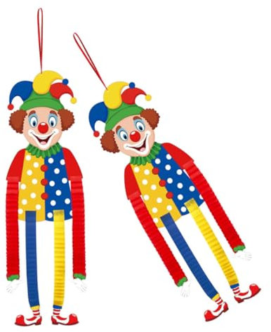 ibasenice Lustige Karnevalsclown-Dekorationen 2 Stück Wanddekorationen Zum Aufhängen Zirkusparty-zubehör Clown- Für Event-Party-Dekorationen