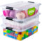 KONZEPT Aufbewahrungsbox mit Deckel (21L-3er Set), BPA-frei, robuster Verschlussclips
