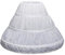 NORABORKEY Mädchen 3 Reifen Petticoat Full Slip Flower Girl Crinoline Rock Kid White Petticoat Unterrock Kleid Slip Größe 4-5 Jahre
