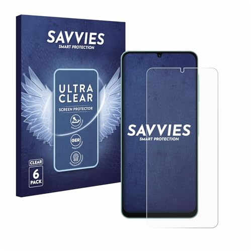 Savvies Schutzfolie für Samsung Galaxy A06 5G | 6 Stück Transparenter Displayschutz Made in Germany Ultra-Klar Displayschutz-Folie