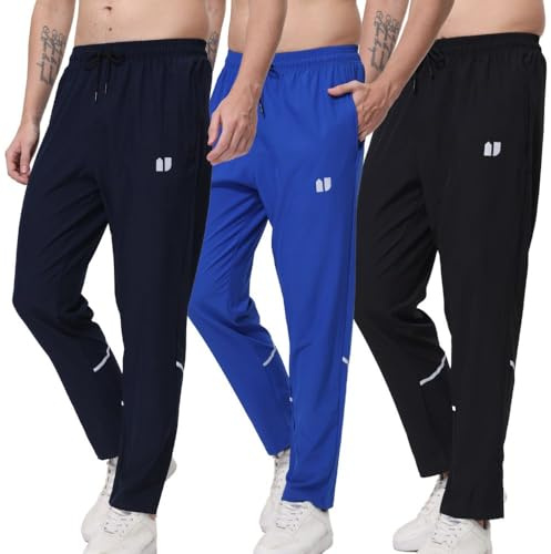 Hpbygstae 3-Pack Herren Athletic Sweatpants, Männer Laufen Jogging Hosen, mit elastischen Reißverschlusstaschen