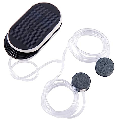YARNOW Solar- -belüfter Für Teich Tragbare Luftpumpe Mit Reinem Kupferkern Integrierter Lithiumbatterie Zyklen Haltbar Für Zierfische Aquarien Und Fischliebhaberbecken
