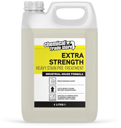 Chemical Trade Store - Powerful Carpet & Upholstery Cleaner, Heavy Stain Pre-Treatment, 5L - Lifts Grease, Deep Dirt, Tough Stains, Fresh Orange Scent