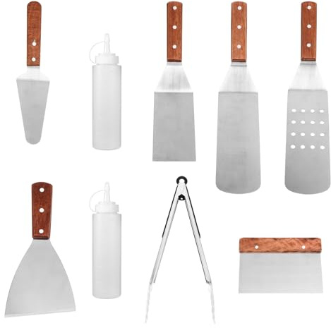 Angoily Kit Outils pour Barbecue Acier Inoxydable Ensemble De Ustensiles avec Pelles Durables Et Accessoires Pratiques
