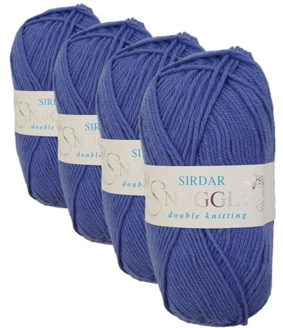 Sirdar Snuggly DK Double Knitting, Happy Hippo (469), 50g (Pack of 4)