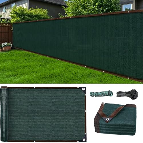 Privacy Netting for Gardens 2 x 5m Privacy Fence Screening Green | HDPE Outdoor Shading Net | UV & Tear-Resistant | Garden Fencing Screening with Cable Ties & String