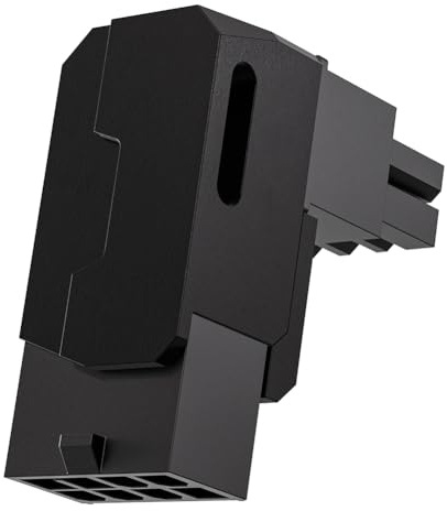 Aboiled 8 Pin PCIe GPU Power Adapter 90 Degree Angled Power Adapter Connector Aluminum Case Black RVS