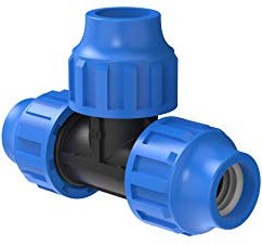 Kirchhoff T-Stück | Kunststoff | 20 x 20 x 20 mm | für HDPE Rohr | 3X 5X Fittinge | Verschiedene Größen | DVGW geprüft | Trinkwasserqualität | Made in EU, schwarz, 20 mm, 984844117