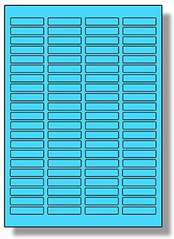 Label Planet® 84 Per Sheet, 5 Sheets (420 Blue Labels). Coloured Paper Labels, 46 x 11.1mm, LP84/46 C.