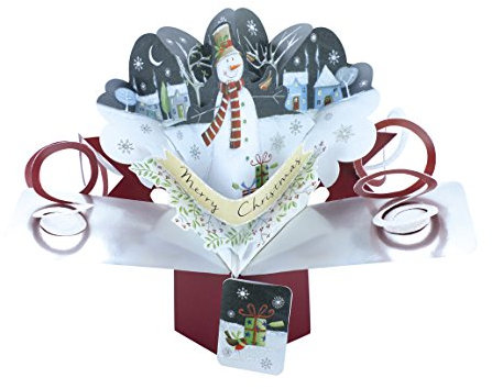 Second Nature Christmas Pop Up XPOP037A Pop-Up-Karte Schneemann Weihnachten