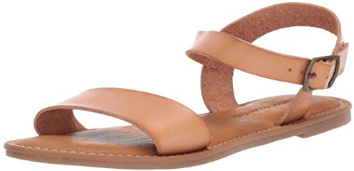 Amazon Essentials Women's Two Strap Buckle Sandal, Natural, 7 UK