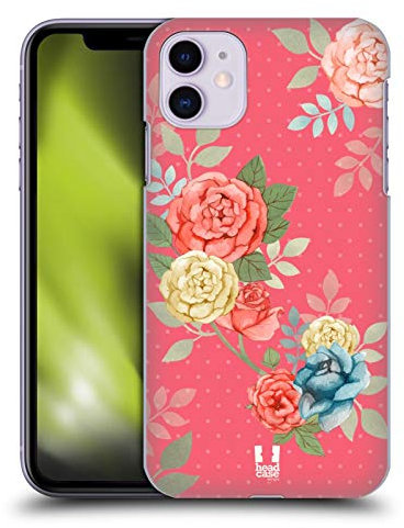 Head Case Designs Boccioli Rosa Pattern Rose Nostalgiche Custodia Cover Dura per Parte Posteriore Compatibile con Apple iPhone 11