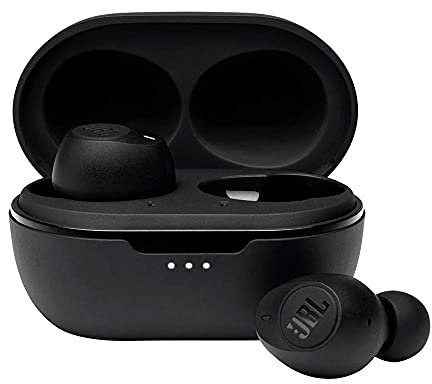 JBL Tune 115 TWS True-Wireless In-Ear-Kopfhörer - Schwarz – Klangvoller Bass Sound ohne Kabel – Musik Streaming bis zu 21 Stunden