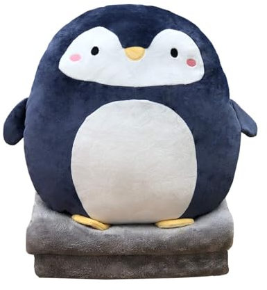 DXDE4U Pinguin Plüsch Kissen 16 Zoll, Decke in niedlichem Plüsch Kissen, Panda gefülltes Tier, Mädchen Jungen Geschenke für Geburtstag, Valentinstag, Weihnachten, Reise, Urlaub