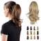 Sofeiyan 33cm Pferdeschwanzverlängerung Langer lockiger Pferdeschwanz Clip in Klaue Haarverlängerung Natürlich aussehendes synthetisches Haarteil für Frauen, Hellblond/Platinblond-Mischung