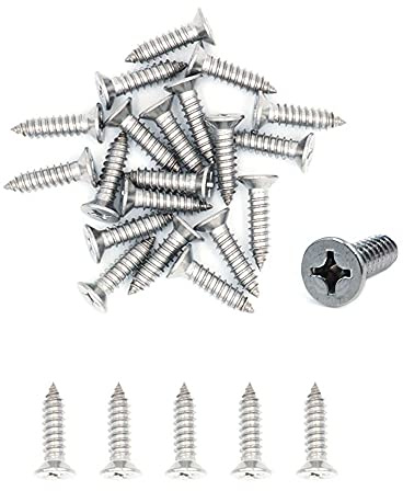 Lot de 500 vis à bois Nuzamas 4 G x 16 304 - En acier inoxydable - À tête fraisée et à tête miniature - Vis à bois (ST2,9 x 16)