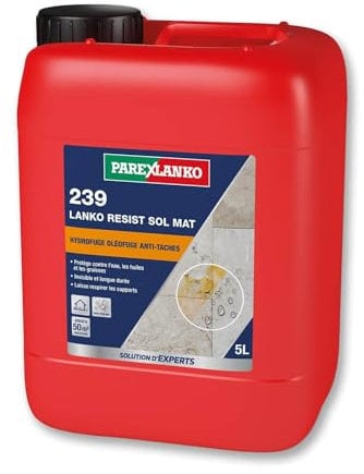 Parexlanko - Hydrofuge et oléofuge de surface - 239 Lanko Resist Sol Mat - Protection longue durée des sols - Incolore - Idéal en terrasse - 5L
