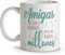 LolaPix Tazas para Amigas. Taza mejor amiga. Tazas Desayuno Originales. Taza Cerámica 330 ml. Regalos con Frases. Tazas personalizadas.