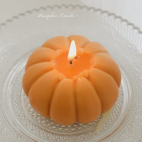 Duft-Kürbiskerze, Halloween-Kerze, handgefertigte Soja-Kerzen, dänische Pastell-Raumdekoration, ästhetischer Duft, Aromatherapie, niedliche Dekoration, 5 x 7 cm