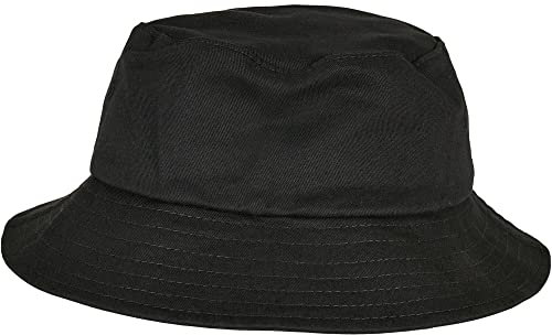 Flexfit Unisex Cotton Twill Bucket Hat Kids Hut, Black, one Size