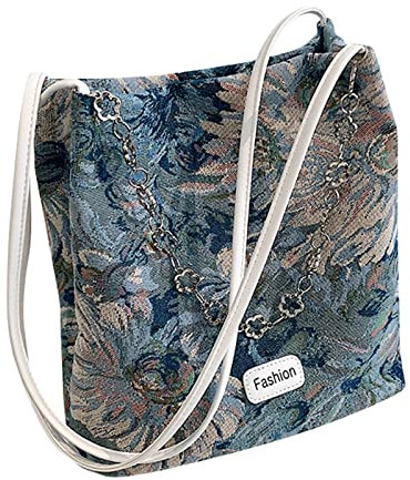 CORIOS Mode Damen Schultertasche Henkeltasche Eimer Taschen Tragetasche Polyester Tasche Ölgemälde Henkeltaschen Multifunktionale Tote Beutel Handtasche für Arbeit Schule Shopper Reise Mehrfarbig