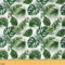 Palmenblätter Stoff Meterware Hawaii Möbelstoff Monstera Bananenblätter Indoor Outdoor Stoff Sommer Tropische Blätter Dekostoff Basteln Patchwork DIY Grün Weiß 184 x 150 (HxB)