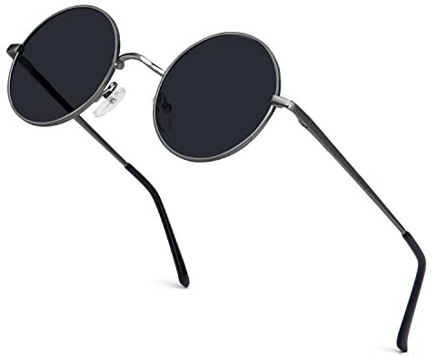 ANYLUV Sonnenbrille Herren Polarisiert, Runde Sonnenbrille Herren Damen Klassische mit UV-Schutz 45mm