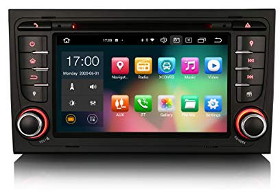 GONFEN Acht-Kern Android 12.0 DAB+ Autoradio Für Audi A4 S4 RS4 8E 8F B9 B7 RNS-E SEAT EXEO Navigation GPS CarPlay Android Auto DSP WiFi 4G OBD2 TPMS DVB-T2 USB DVR Bluetooth A2DP 4GB RAM + 64GB ROM