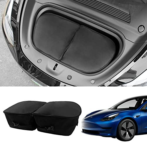 Front Trunk Cooler Storage Organizer Front Frunk Isolierung Kühltasche für Tesla Model Y 2020-2022 Zubehör (2Pcs/Set)