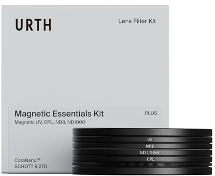 Urth 37mm 4-in-1 Magnetic Essentials Lens Filter Kit (Plus) | UV, CPL, Neutral Density ND8, ND1000, Nano-Coated HD Optical Glass, Camera Filters with 2 Caps