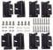Schwarz 8 Stück Solarmodul Z-Halter mit Muttern/Schrauben, Solarpanel Montagehalterung für Wohnmobil, Boot, Caravan, Z-halterung für Dachmontage Montage Solarpanel (Schwarze)