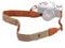 zalati Camera Strap Camera Belt Universal Carry Cotton Band with PU Leather Vintage Style for Most Cameras - Brown