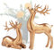 Hirsch Figuren Deko Skulptur Statue Polyresin Arts, Hirsch Aus Messing Mit Kristallkugel Ornamente,handgefertigte Metallskulpturen,Eisenkunst, Für Hochzeitsdeko, Wohnzimmer, Schlafzimmer, (Metallic)