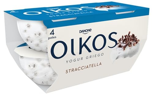 Yogur Griego OIKOS, Danone 4x110g. (Pack de 6 unidades) (STRACIATELLA)