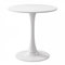 JHAISMAO Rund Modern Tulpe Tisch Weiß Farbige Platte Küche Esszimmer Mit Sockel Für Kleine Räume Pub-Restaurant 2 Bis 4 Personen(Size:60x60x73cm)